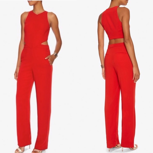 A.L.C. Pants - A.L.C. red Chandler cut out back jumpsuit